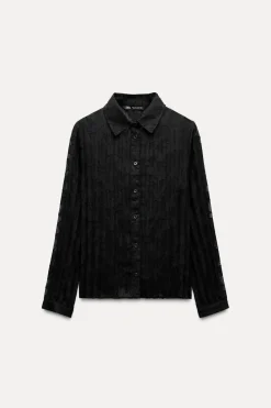 Clearance CAMISA PLISADA SEMITRANSPARENTE DEVORÉ Mujer Camisas / Blusas