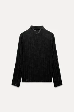 Clearance CAMISA PLISADA SEMITRANSPARENTE DEVORÉ Mujer Camisas / Blusas