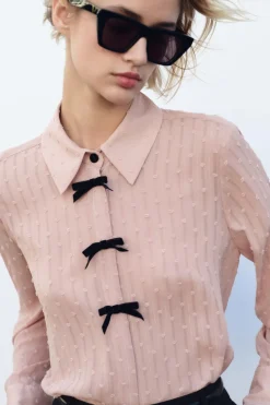 Clearance CAMISA PLUMETI LAZOS Mujer Camisas / Blusas