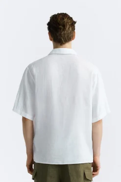 New CAMISA POLO 100% LINO Hombre Camisas