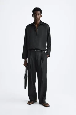 Fashion CAMISA POLO SATINADA Hombre Camisas