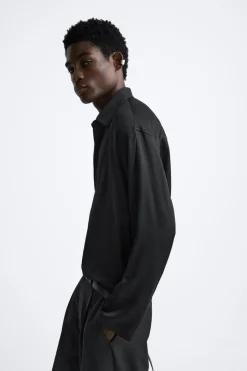 Fashion CAMISA POLO SATINADA Hombre Camisas