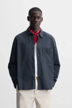 New CAMISA POPELÍN ALGODÓN Hombre Camisas