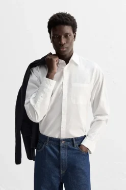 Clearance CAMISA POPELÍN ALGODÓN Hombre Camisas