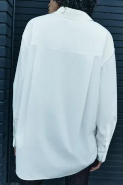 Best CAMISA POPELÍN BOLSILLO ZW COLLECTION Mujer Camisas / Blusas