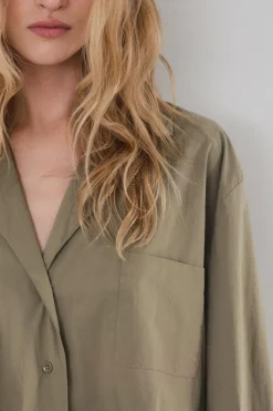 Fashion CAMISA POPELÍN BOLSILLO ZW COLLECTION Mujer Camisas / Blusas