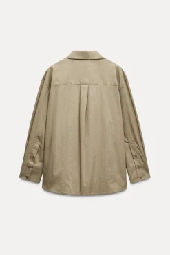 Fashion CAMISA POPELÍN BOLSILLO ZW COLLECTION Mujer Camisas / Blusas