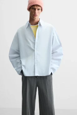 Fashion CAMISA POPELÍN BOTONES Hombre Camisas