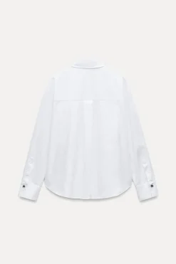 Discount CAMISA POPELÍN BOTONES DORADOS Mujer Camisas / Blusas