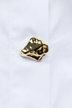 Discount CAMISA POPELÍN BOTONES DORADOS Mujer Camisas / Blusas