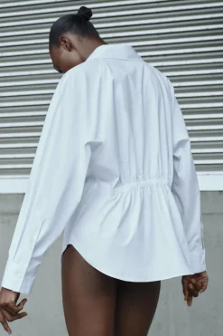 Outlet CAMISA POPELÍN ELÁSTICO ESPALDA Mujer Camisas / Blusas