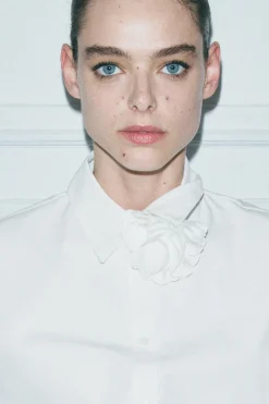 Online CAMISA POPELÍN FLOR ZW COLLECTION Mujer Camisas / Blusas