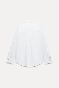 Online CAMISA POPELÍN FLORES ESTRUCTURA Mujer Camisas / Blusas