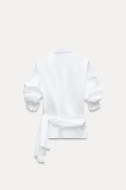 Outlet CAMISA POPELÍN LAZADA ZW COLLECTION Mujer Camisas / Blusas