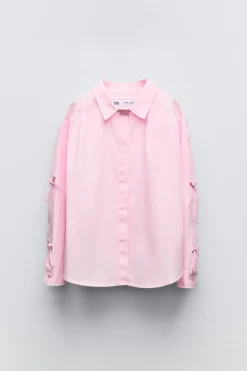 Niños ZARA 6 - 14 Años·Blusas / Camisas<CAMISA POPELÍN LAZOS