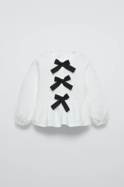 Niños ZARA 1½ - 6 Años·Camisas<CAMISA POPELÍN LAZOS