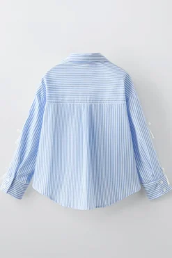 Niños ZARA 6 - 14 Años·Blusas / Camisas<CAMISA POPELÍN RAYAS