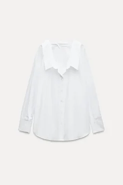 Sale CAMISA POPELÍN TIRA ZW COLLECTION Mujer Camisas / Blusas