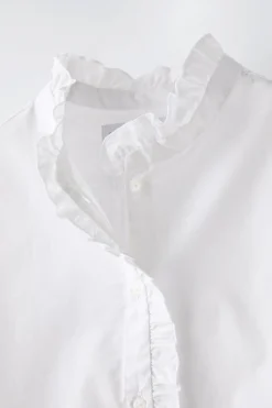 Niños ZARA 6 - 14 Años·Blusas / Camisas<CAMISA POPELÍN VOLANTES