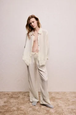 Clearance CAMISA PUNTILLA BORDADOS ABALORIOS Mujer Camisas / Blusas