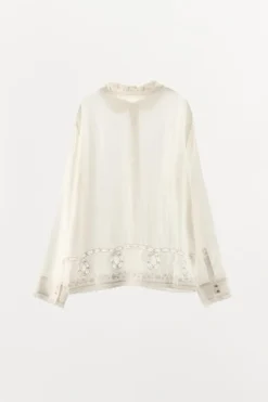 Clearance CAMISA PUNTILLA BORDADOS ABALORIOS Mujer Camisas / Blusas