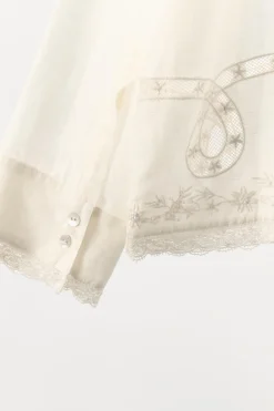 Clearance CAMISA PUNTILLA BORDADOS ABALORIOS Mujer Camisas / Blusas