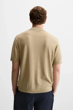 Sale CAMISA PUNTO ALGODÓN - LINO Hombre Jerséis / Chaquetas|Camisas