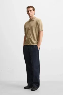 Sale CAMISA PUNTO ALGODÓN - LINO Hombre Jerséis / Chaquetas|Camisas