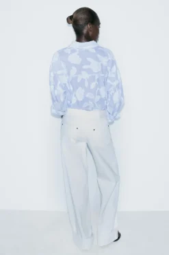 Hot CAMISA RAYAS BORDADOS Mujer Camisas / Blusas