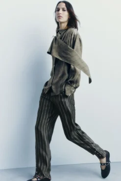 Outlet CAMISA RAYAS BANDANA Mujer Camisas / Blusas|Lenceria