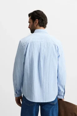 Fashion CAMISA RAYAS BOLSILLO Hombre Camisas