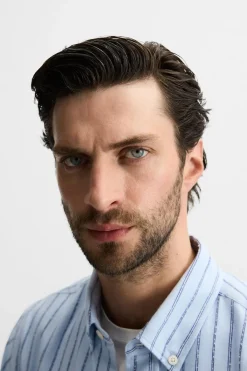 Fashion CAMISA RAYAS BOLSILLO Hombre Camisas