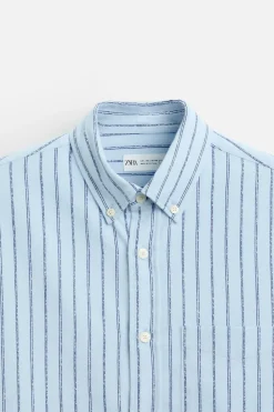 Fashion CAMISA RAYAS BOLSILLO Hombre Camisas