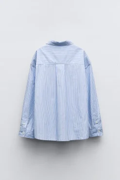 Niños ZARA 6 - 14 Años·Camisas / Sobrecamisas<CAMISA RAYAS BOLSILLOS