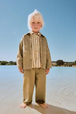 Niños ZARA 1½ - 6 Años·Camisas / Sobrecamisas<CAMISA RAYAS BORDADO