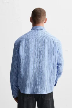 Hot CAMISA RAYAS COMBINADAS Hombre Camisas