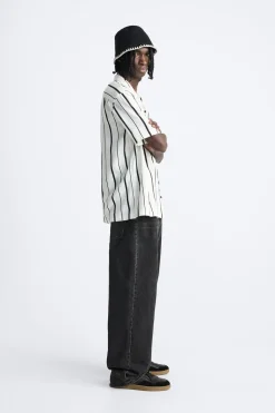 Online CAMISA RAYAS CON VISCOSA Hombre Camisas