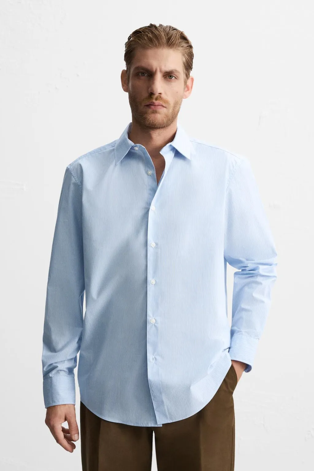 New CAMISA RAYAS EASY CARE Hombre Camisas