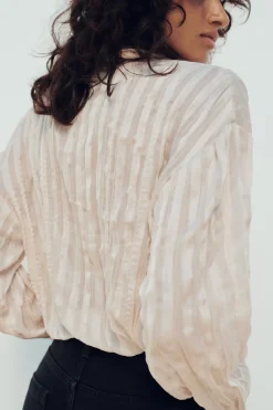 Outlet CAMISA RAYAS EFECTO ARRUGADO Mujer Camisas / Blusas