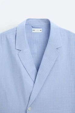 Fashion CAMISA RAYAS EFECTO ARRUGADO Hombre Camisas