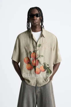 Discount CAMISA RAYAS ESTAMPADO CONTRASTE Hombre Camisas