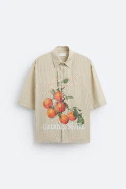 Discount CAMISA RAYAS ESTAMPADO CONTRASTE Hombre Camisas