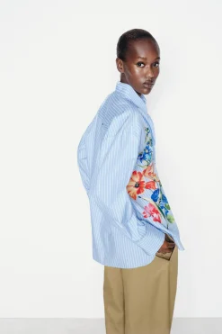 Best CAMISA RAYAS FLORES Mujer Camisas / Blusas