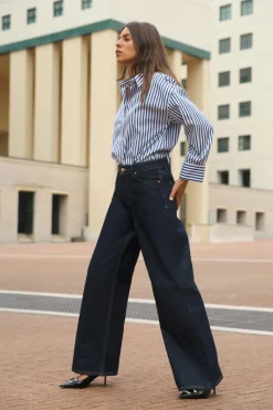 Clearance CAMISA RAYAS HILO METALIZADO Mujer Camisas / Blusas