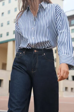 Clearance CAMISA RAYAS HILO METALIZADO Mujer Camisas / Blusas