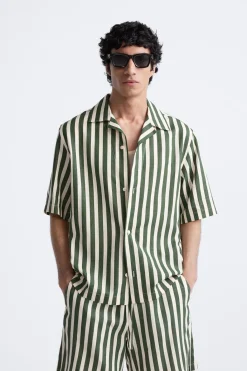 Sale CAMISA RAYAS LINO - VISCOSA Hombre Camisas
