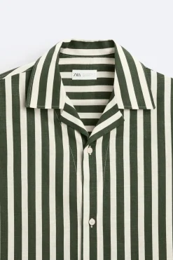 Sale CAMISA RAYAS LINO - VISCOSA Hombre Camisas