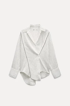 Fashion CAMISA RAYAS MULTIPOSICIÓN ZW COLLECTION Mujer Camisas / Blusas