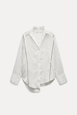 Fashion CAMISA RAYAS MULTIPOSICIÓN ZW COLLECTION Mujer Camisas / Blusas