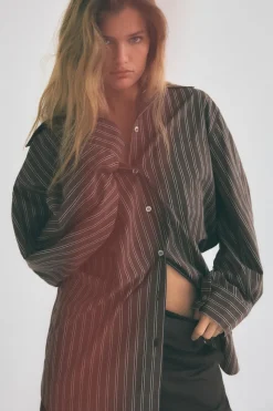 Outlet CAMISA RAYAS MURCIÉLAGO Mujer Camisas / Blusas